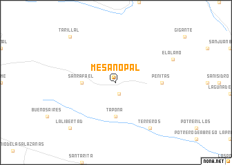 map of Mesa Nopal