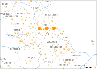 map of Mesa Pampa