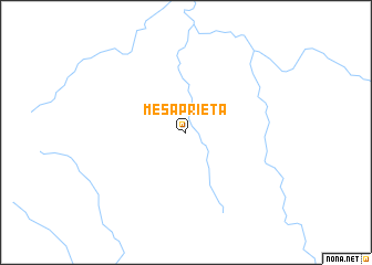 map of Mesa Prieta