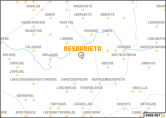 map of Mesa Prieta