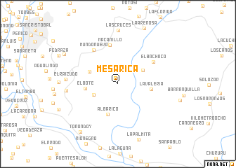 map of Mesa Rica