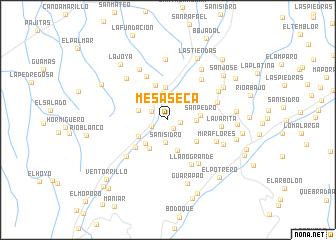 map of Mesa Seca