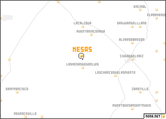 map of Mesas