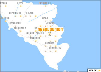 map of Mésa Vouníon