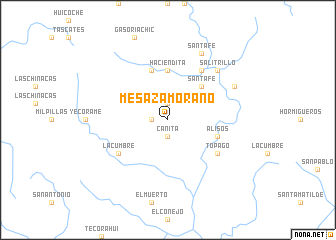 map of Mesa Zamorano