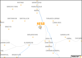 map of Mesa
