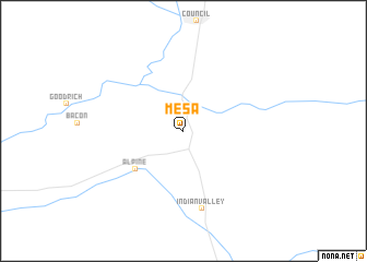 map of Mesa