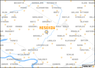 map of Mesekow