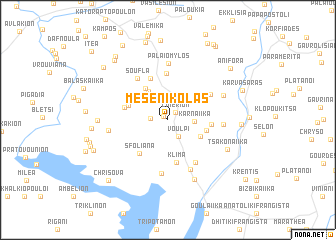 map of Mesenikólas