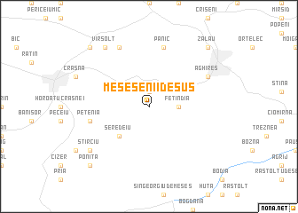 map of Meseşenii de Sus