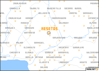 map of Mesetas