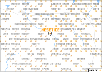 map of Měšetice