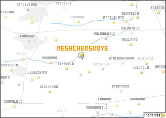 map of Meshcherskoye