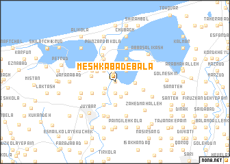 map of Meshkābād-e Bālā