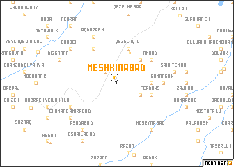 map of Meshkīnābād