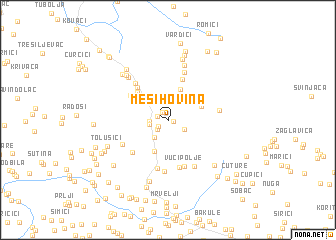 map of Mesihovina