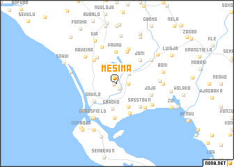 map of Mesima