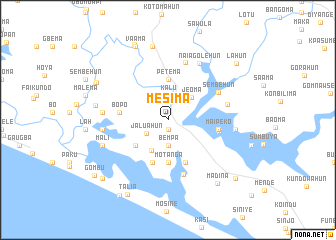 map of Mesima