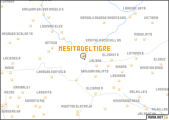 map of Mesita del Tigre