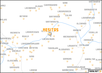 map of Mesitas