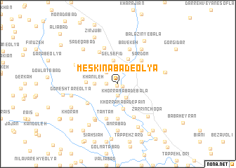 map of Meskīnābād-e ‘Olyā