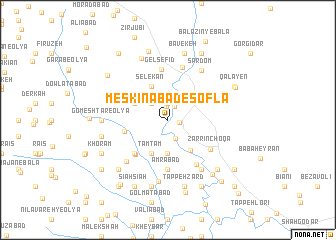 map of Meskīnābād-e Soflá