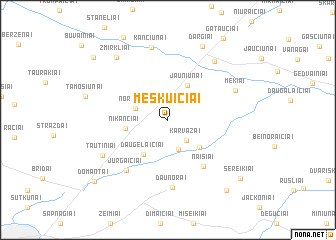 map of Meškuičiai