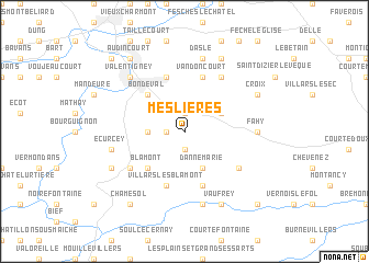 map of Meslières