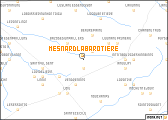 map of Mesnard-la-Barotière