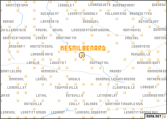 map of Mesnil-Bénard