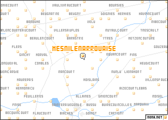 map of Mesnil-en-Arrouaise