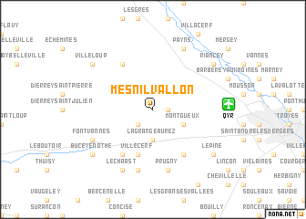 map of Mesnil-Vallon