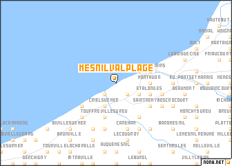 map of Mesnil-Val-Plage