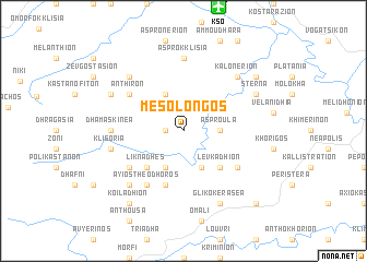 map of Mesolóngos