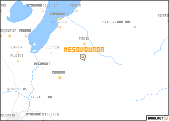 map of Mesóvounon