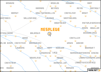 map of Mesplède