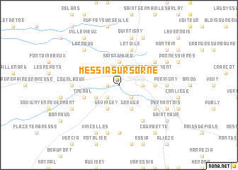 map of Messia-sur-Sorne