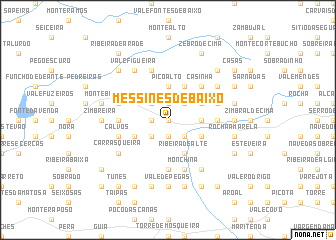 map of Messines de Baixo
