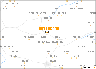 map of Mesteacănu