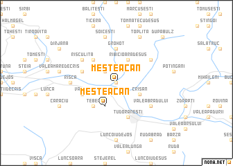 map of Mesteacăn