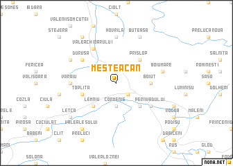 map of Mesteacăn