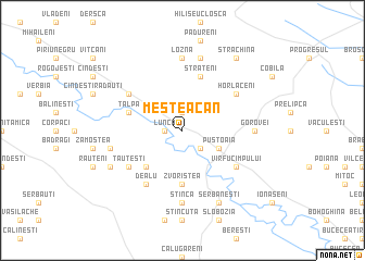 map of Mesteacăn