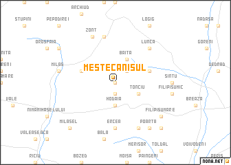 map of Mestecănişul