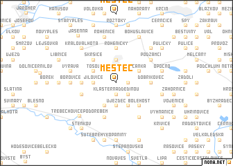 map of Městec