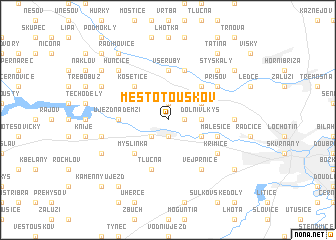 map of Město Touškov