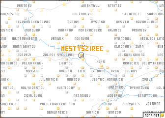 map of Městys Žireč