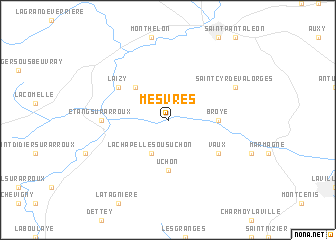 map of Mesvres