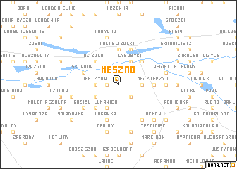 map of Meszno