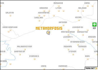 map of Metamórfosis