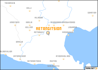 map of Metangítsion